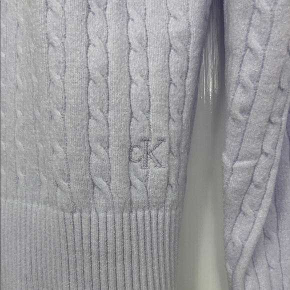 Calvin Klein Light Purple Cable Knit Sweater - Picture 3 of 6